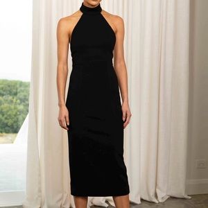 Black backless dress